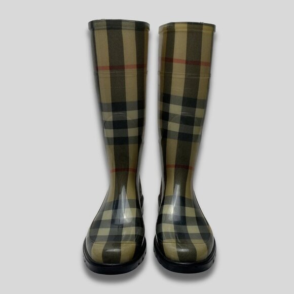 Burberry Shoes - Burberry Plaid Rain Boots Size 38
